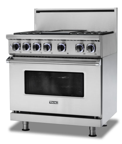 VIKING 36" Dual Fuel Range - VDR7362 Viking 7 Series Red - VDR73624GVA