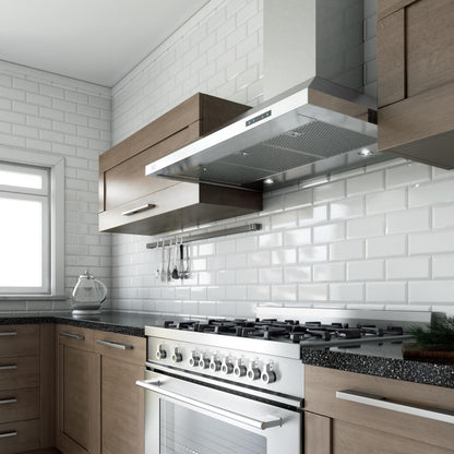 XO APPLIANCE XOV42SC 42" 600/395 CFM Italian Made Wall Chimney Range Hood in Stainless Steel - XOV42SC