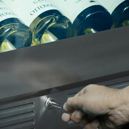 XO APPLIANCE XOU24WDZGOR 24" Wine Cooler, Dual Zone Panel Ready Glass, Right Hinge Custom Panel Ready - XOU24WDZGOR