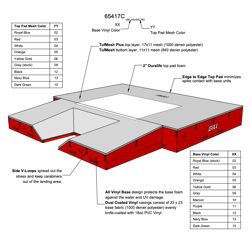 Gill S1 Pole Vault Landing Pit