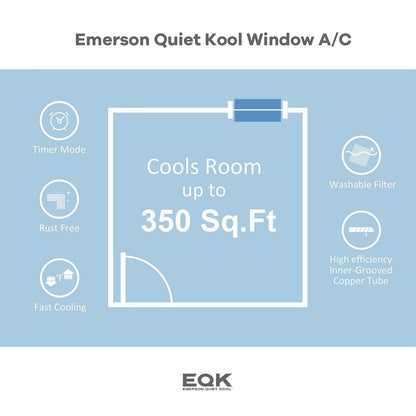 Emerson Quiet - 8000 BTU Window Air Conditioner with Electronic Controls | EARC8RE1