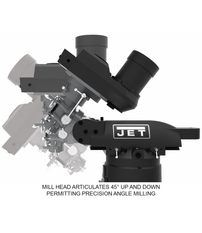 JET Elite EVS-949 Mill with X-Axis JET Powerfeed and USA Made Air Draw Bar - JT9-894304