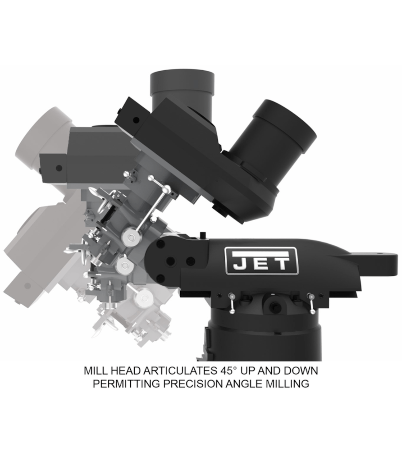 JET Elite ETM-949 Mill with 2-Axis ACU-RITE 303 DRO and X, Y-Axis JET Powerfeeds - JT9-894133