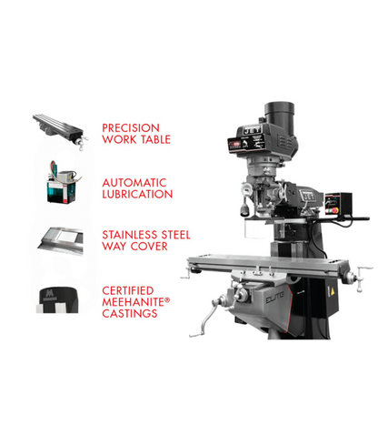 JET Elite EVS-949 Mill with 3-Axis Newall DP700 (Knee) DRO - JT9-894365