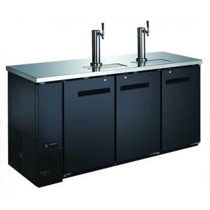 Omcan Kegerator 72" 2 Towers 2 Taps Beer Dispenser (3) 1/2 Keg Capacity - Omcan-50065
