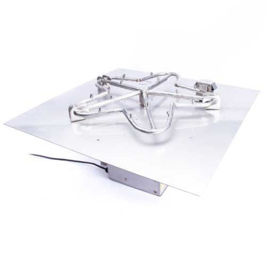 HPC 30″ Square Flat Pan Torpedo Burner Electronic Ignition System - TOR-30FSSEI-SQ-120VAC-NG