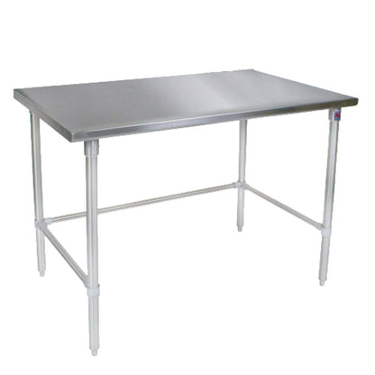 John Boos ST6-3672SBK Open Base 72" W x 36" D Stainless Steel Work Table - JBST63672SBK