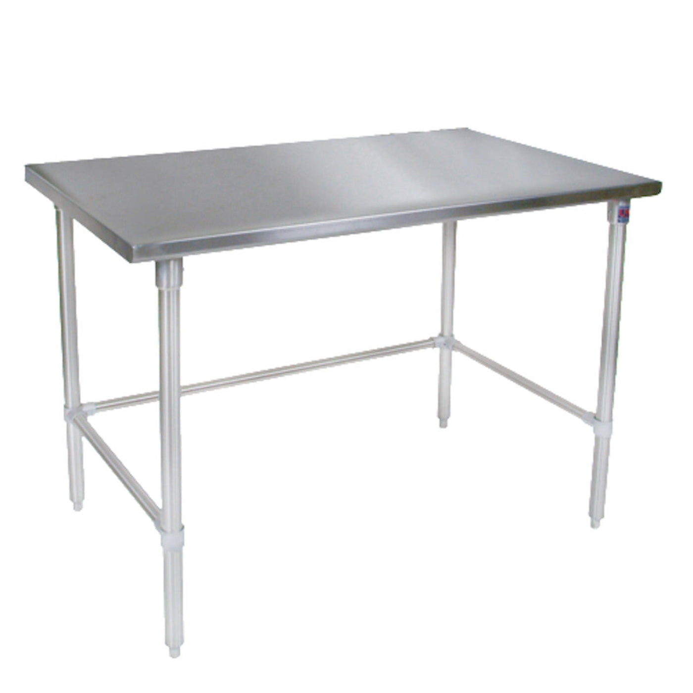 John Boos ST6-2496SBK Open Base 96"W x 24"D Stainless Steel Work Table - JBST62496SBK