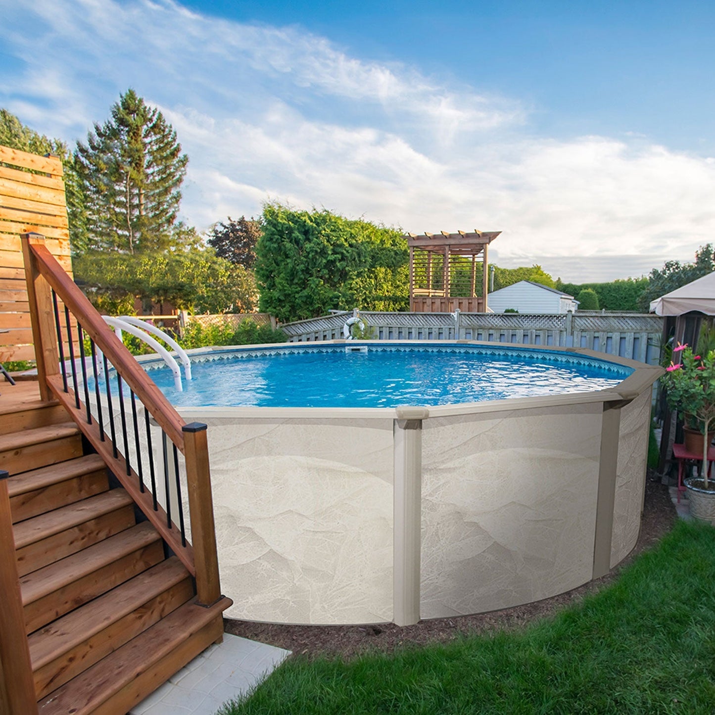 Aquarian Phoenix Series 15 Foot x 52 Inch Steel Frame Swimming Pool (For Parts) - 244096
