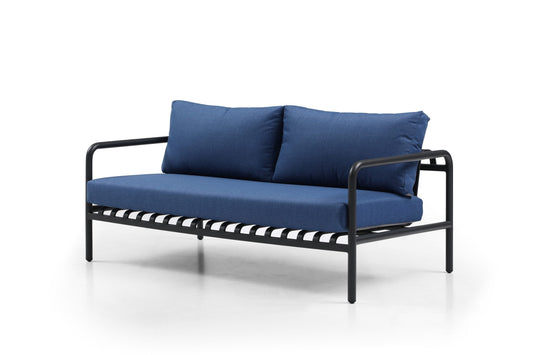 Whiteline Modern Living  Andrea 4-Pieces Outdoor Lounge Set in Blue Color - COL1833-BLU