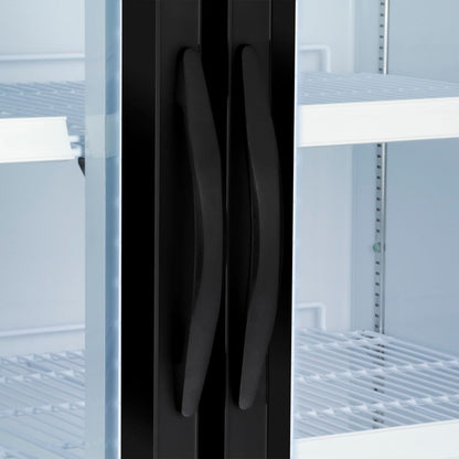Maxx Cold V-Series Double Glass Door Merchandiser Freezer, in Black - MVMF48B