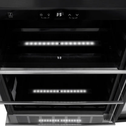 ZLINE 24" Monument 154 Can Beverage Fridge in Stainless Steel,  - RBV-US-24